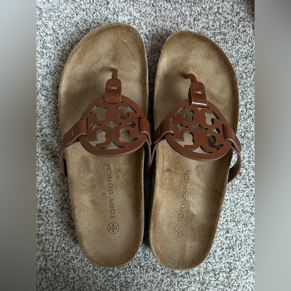 Tory Burch Cloud sandals with cork footbed.  Size 8.5
